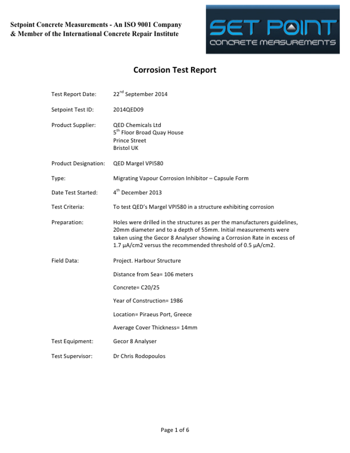 Setpoint Margel Test Report 2014