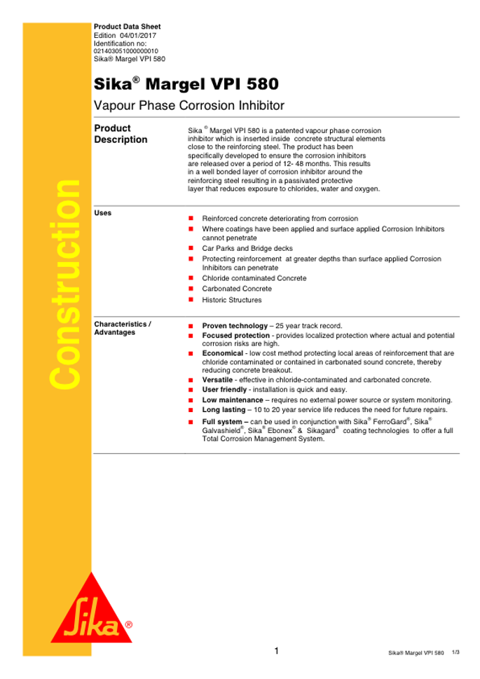 Sika Margel VPI 580 PDS